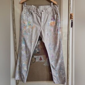 Ralph Lauren Astor Slim Boyfriend Paint Splatter Jeans